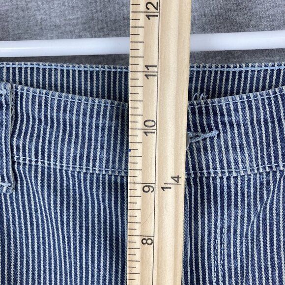 Style & Co Women's Ankle Jeans Size 10 Striped Mid Rise Stretch Blue Distressed - Picture 8 of 9